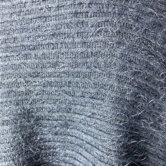 Lida Collection Womens Knit Poncho One Size Shawl Wrap Chunky Fringe Gra… - Picture 5 of 7